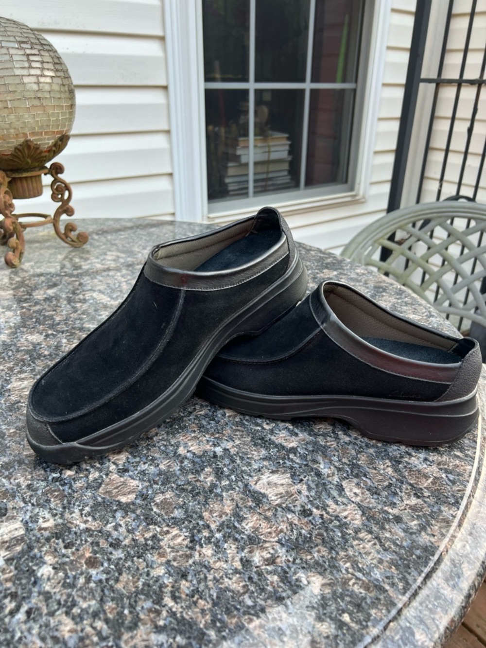 Clark’s Men’s Black Slip On Suede Shoes Size 10.5